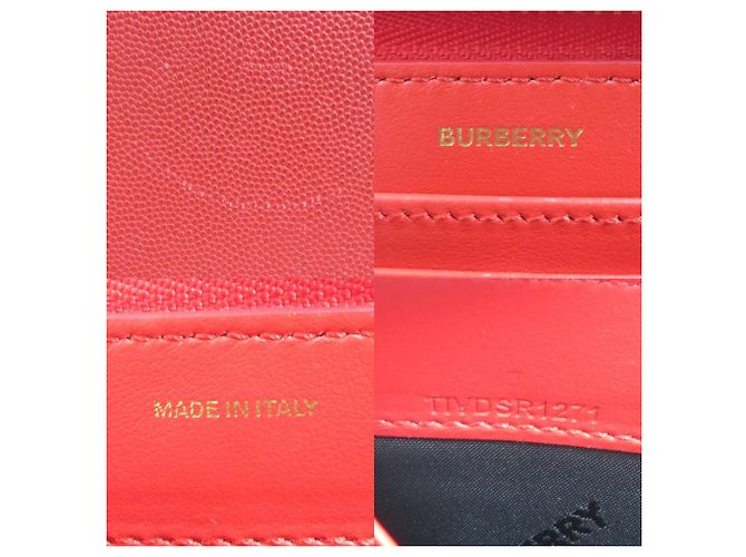 Burberry rotes Lederlanggeldbörse - Ansicht 5