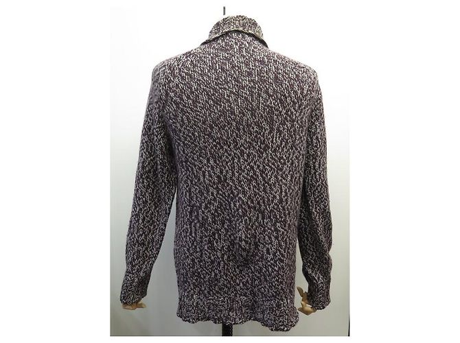 Hermès PULL HERMES WESTE TRUCKERKRAGEN MOULINE H427320HAFYLA GRÖSSE L 54 SWEAT Grau - Ansicht 3