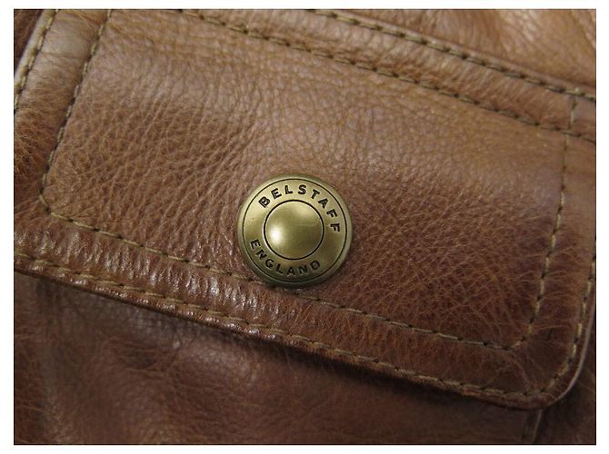NEW BELSTAFF DANESCROFT BOMBER JACKET SIZE L 52 LEATHER SHEARLING COAT - view 15