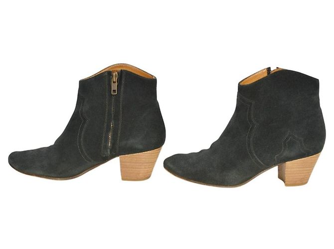Isabel Marant Etoile Botines de ante azul 38 - vista 4