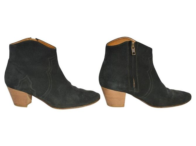 Isabel Marant Etoile Botines de ante azul 38 - vista 5