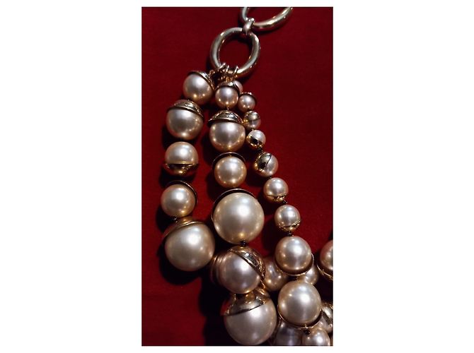 Collana Christian Dior in Perle Dorata D'oro - vista 4