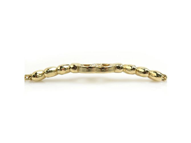Collana in metallo dorato e strass Chanel D'oro - vista 4
