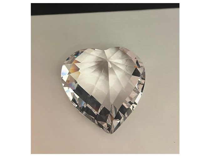Décoration Cœur en Cristal Blanc Swarovski - vue 2