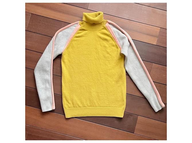 Chloé Woll und Kaschmir Pullover Rosa Beige Gelb Pink - Ansicht 2