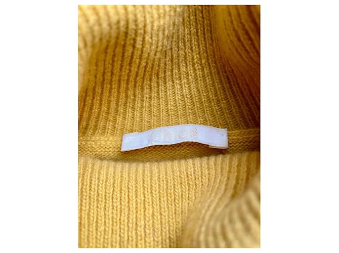Chloé Woll und Kaschmir Pullover Rosa Beige Gelb Pink - Ansicht 3