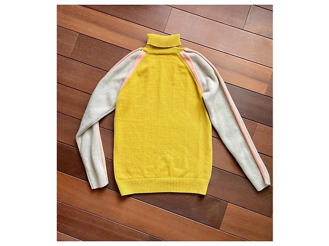 Chloé Woll und Kaschmir Pullover Rosa Beige Gelb Pink - Ansicht 5