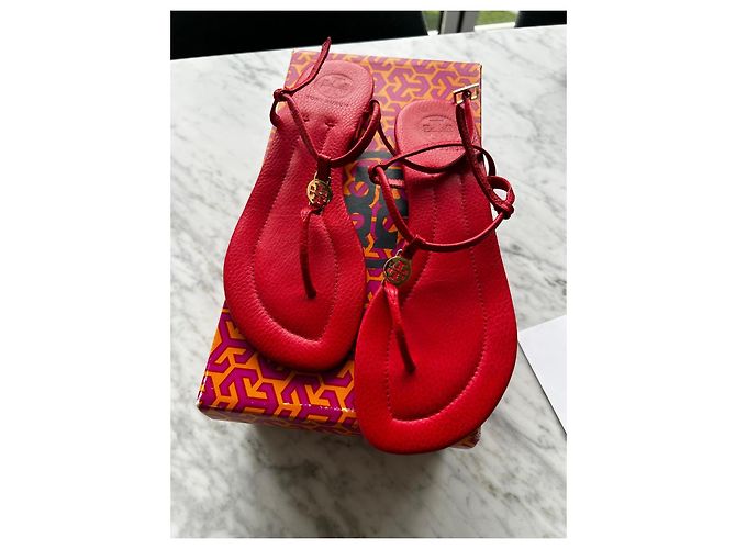 Sandali Tory Burch in pelle rossa Rosso - vista 3