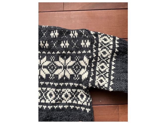 Autre Marque Pull Jacquard Celtic Country White Grey Dark grey - view 3