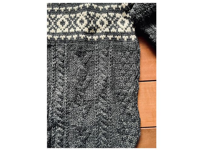 Autre Marque Pull Jacquard Celtic Country White Grey Dark grey - view 4