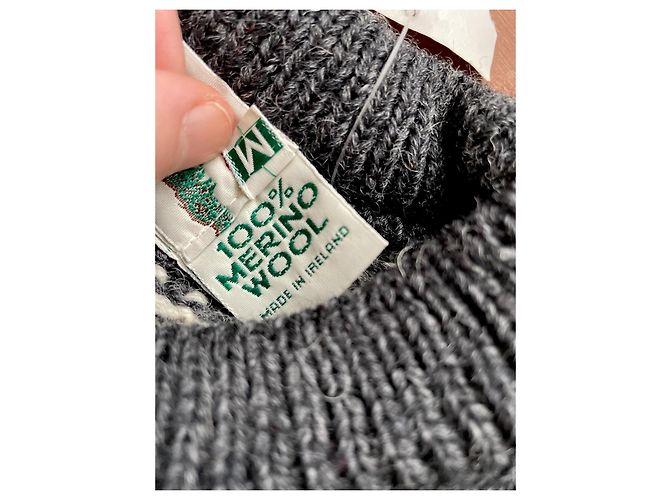 Autre Marque Pull Jacquard Celtic Country White Grey Dark grey - view 5
