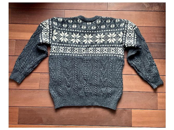 Autre Marque Pull Jacquard Celtic Country White Grey Dark grey - view 6