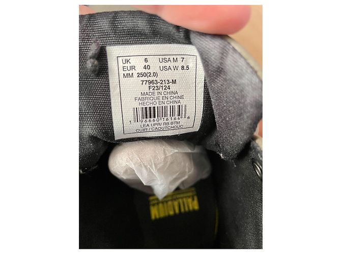 Palladium Pampa Hi Supply Leather Nero Grigio Cachi - vista 7