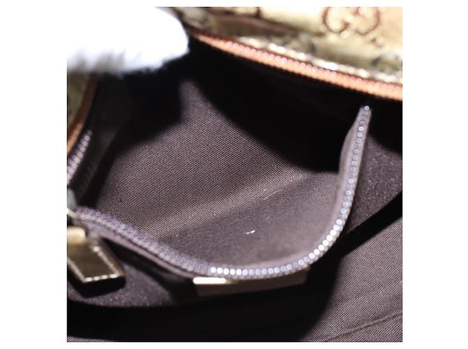 Borsa a mano GUCCI GG Crystal Sherry Line Grigio Oro Marrone 131228 Auth bs21155 D'oro - vista 11