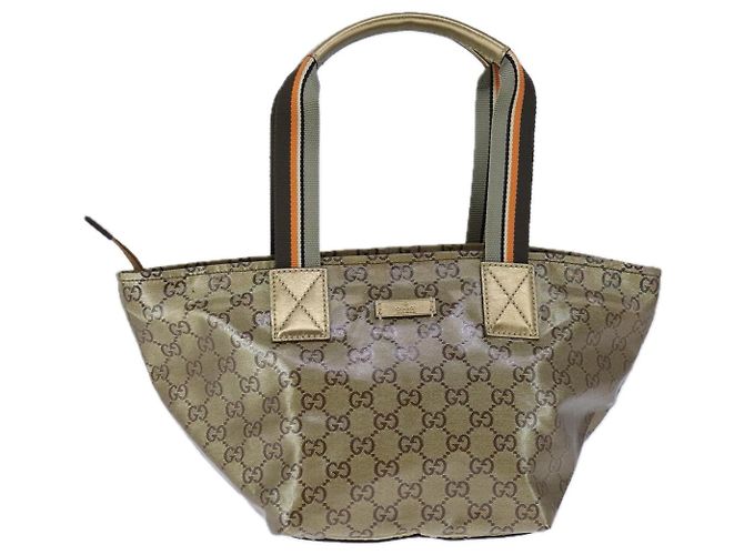 Borsa a mano GUCCI GG Crystal Sherry Line Grigio Oro Marrone 131228 Auth bs21155 D'oro - vista 13
