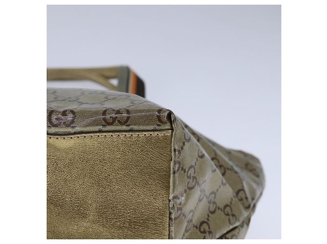 Borsa a mano GUCCI GG Crystal Sherry Line Grigio Oro Marrone 131228 Auth bs21155 D'oro - vista 14