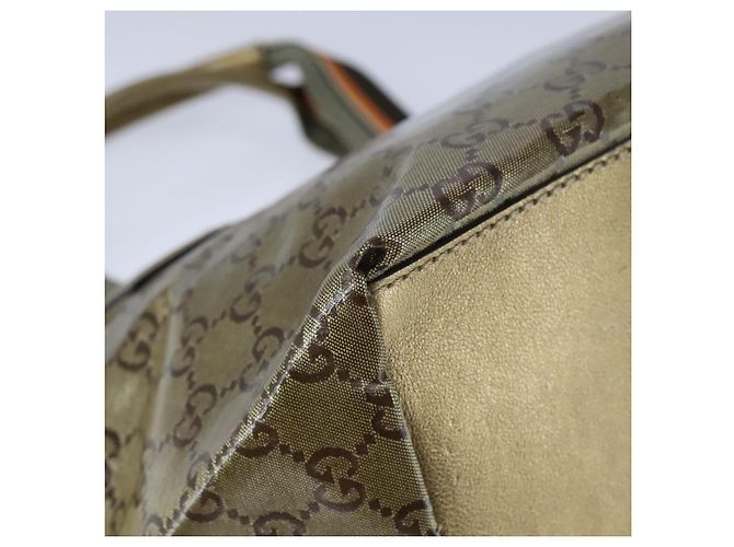 Borsa a mano GUCCI GG Crystal Sherry Line Grigio Oro Marrone 131228 Auth bs21155 D'oro - vista 15