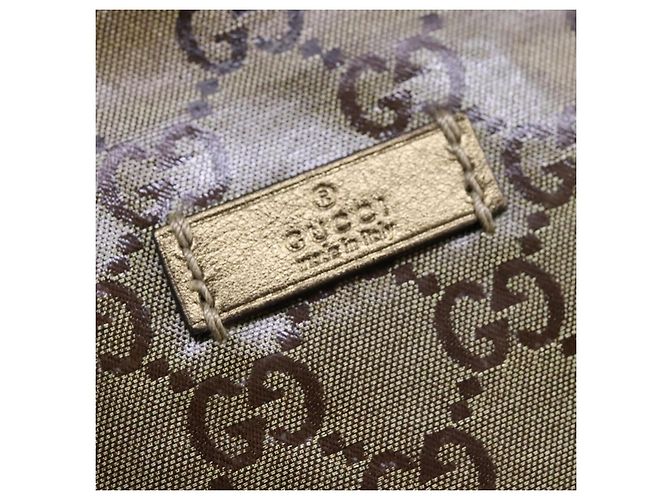 Borsa a mano GUCCI GG Crystal Sherry Line Grigio Oro Marrone 131228 Auth bs21155 D'oro - vista 17