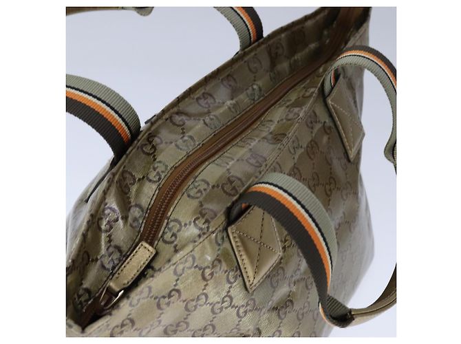 Borsa a mano GUCCI GG Crystal Sherry Line Grigio Oro Marrone 131228 Auth bs21155 D'oro - vista 6