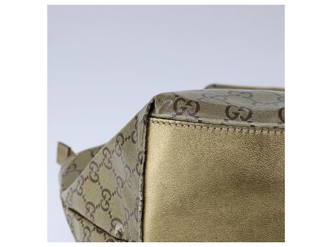 Borsa a mano GUCCI GG Crystal Sherry Line Grigio Oro Marrone 131228 Auth bs21155 D'oro - vista 9