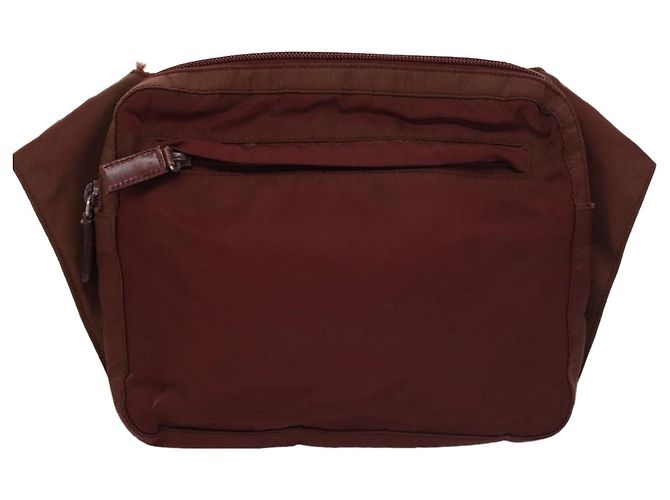 Borsa a Spalla PRADA in Nylon Rosso Argento Autentica ti2546 - vista 13