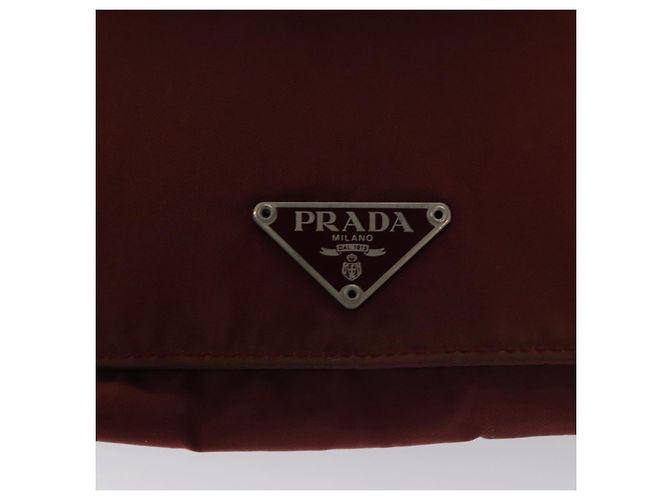 Borsa a Spalla PRADA in Nylon Rosso Argento Autentica ti2546 - vista 19