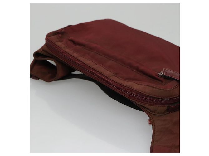 Borsa a Spalla PRADA in Nylon Rosso Argento Autentica ti2546 - vista 8