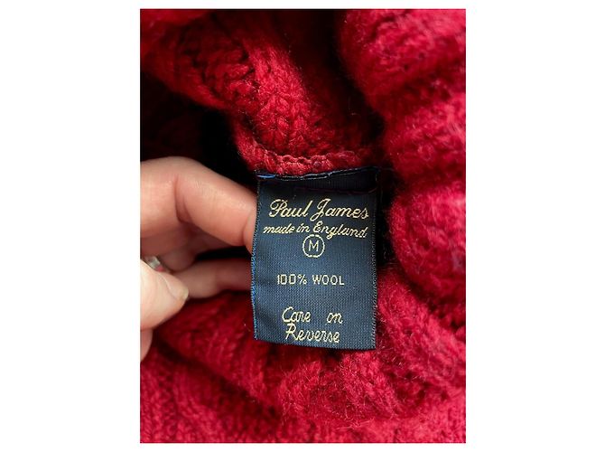 Autre Marque Paul James Drehpullover aus Wolle Rot - Ansicht 2