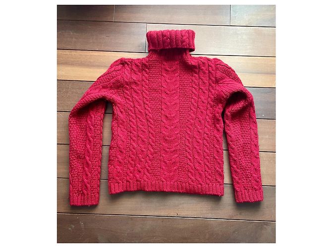 Autre Marque Paul James Drehpullover aus Wolle Rot - Ansicht 3