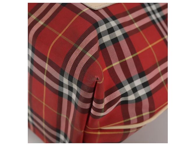 Burberry Nova Check Tote Bag aus Nylon rot Auth bs21181 - Ansicht 15