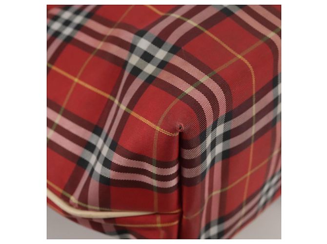 Burberry Nova Check Tote Bag aus Nylon rot Auth bs21181 - Ansicht 16