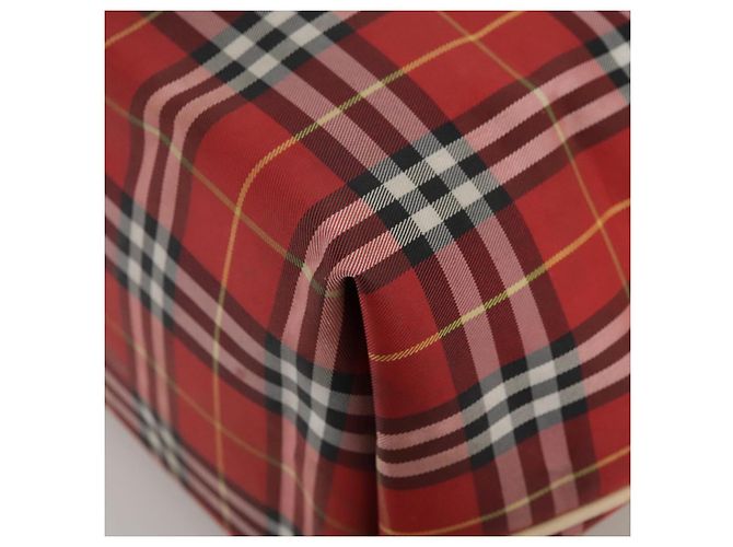 Burberry Nova Check Tote Bag aus Nylon rot Auth bs21181 - Ansicht 17