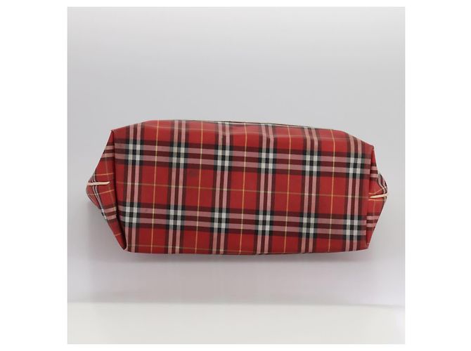 Burberry Nova Check Tote Bag aus Nylon rot Auth bs21181 - Ansicht 5
