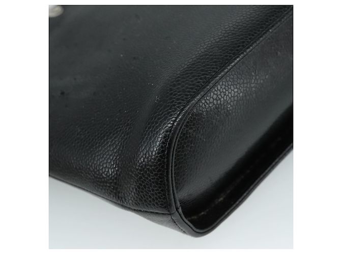 CHANEL Borsa a mano in pelle caviar nera CC Auth bs20918 Nero - vista 14