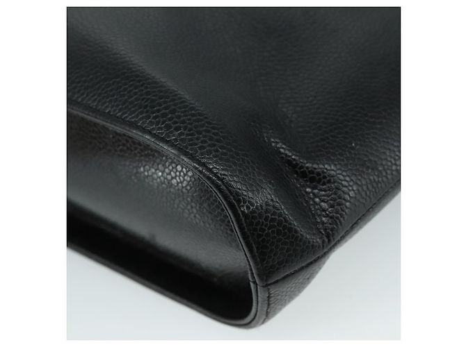 CHANEL Borsa a mano in pelle caviar nera CC Auth bs20918 Nero - vista 15
