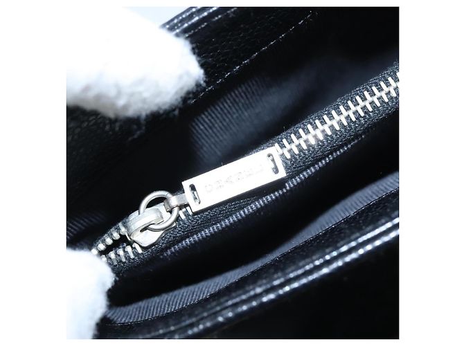 CHANEL Borsa a mano in pelle caviar nera CC Auth bs20918 Nero - vista 20