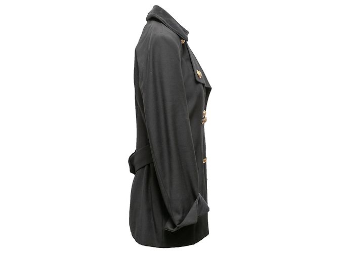 Black Moschino Cheap and Chic Wool Double-Breasted Coat Size US S/M - view 3