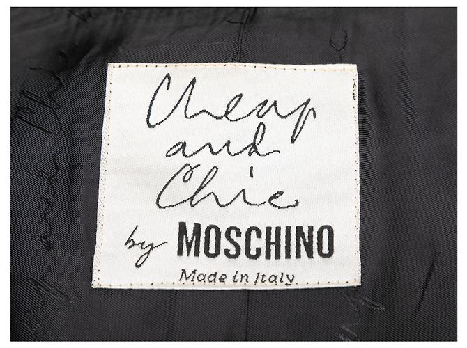 Black Moschino Cheap and Chic Wool Double-Breasted Coat Size US S/M - view 5