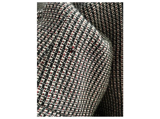 Rena Lange Wool Jacket Black Red White Geometric Pattern Size 36 - view 8