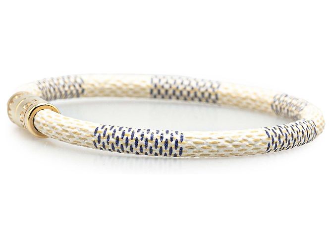Twist Bracciale Keep it Louis Vuitton Damier Azur bianco - vista 2