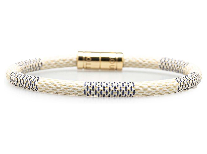 Twist Bracciale Keep it Louis Vuitton Damier Azur bianco - vista 3