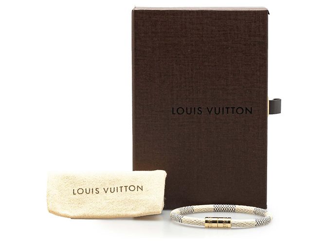 Twist Bracciale Keep it Louis Vuitton Damier Azur bianco - vista 7