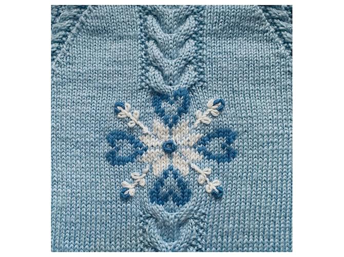 Dale of Norway Pullover Weiß Hellblau - Ansicht 2