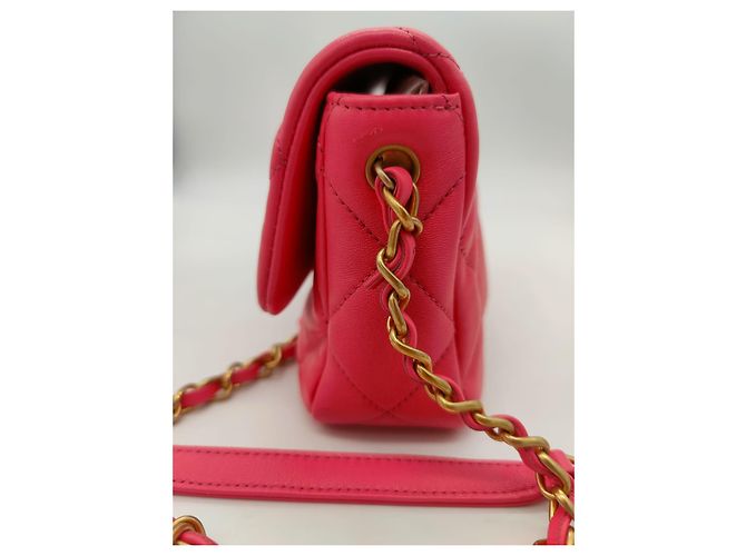 Borsa a Tracolla Chanel Cocco Love CC Heart Flap Rosa - vista 10