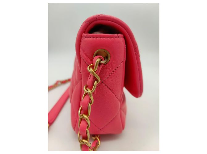 Borsa a Tracolla Chanel Cocco Love CC Heart Flap Rosa - vista 9