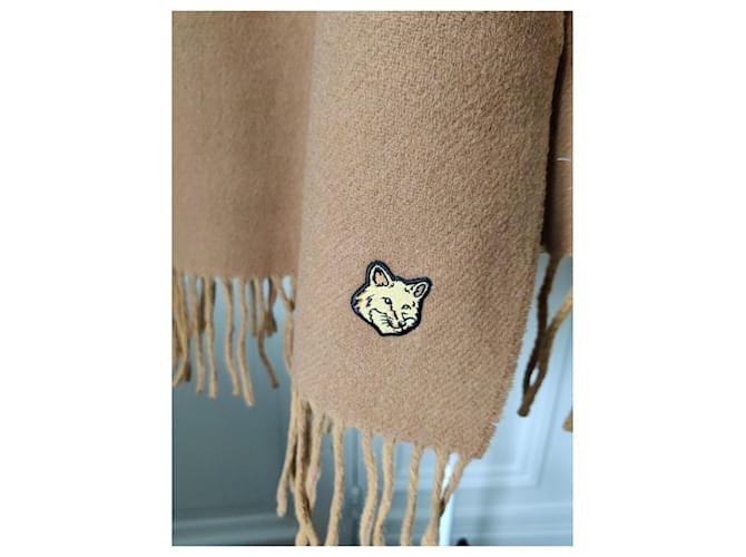 Kitsune Sciarpa oversize Maison Kitsuné Beige - vista 3