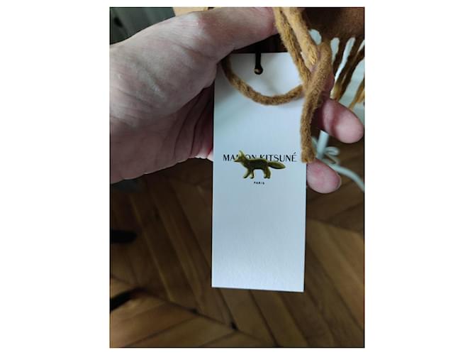 Kitsune Sciarpa oversize Maison Kitsuné Beige - vista 4