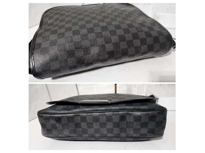 Borsa a tracolla Renzo Damier Graphite Louis Vuitton Grigio/Nero - vista 15