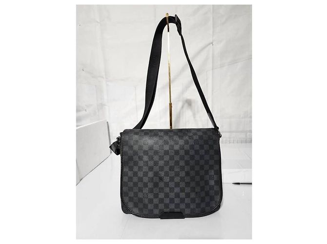 Borsa a tracolla Renzo Damier Graphite Louis Vuitton Grigio/Nero - vista 5