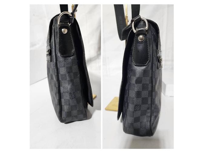 Borsa a tracolla Renzo Damier Graphite Louis Vuitton Grigio/Nero - vista 6